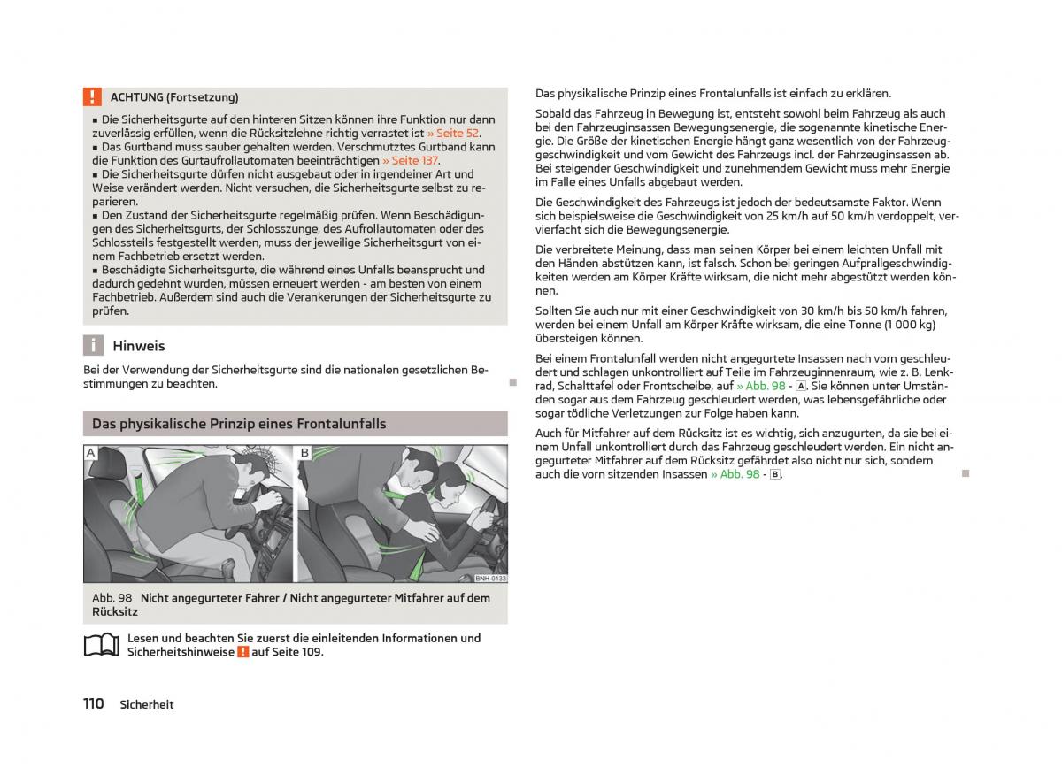 Skoda Fabia II 2 Handbuch / page 112