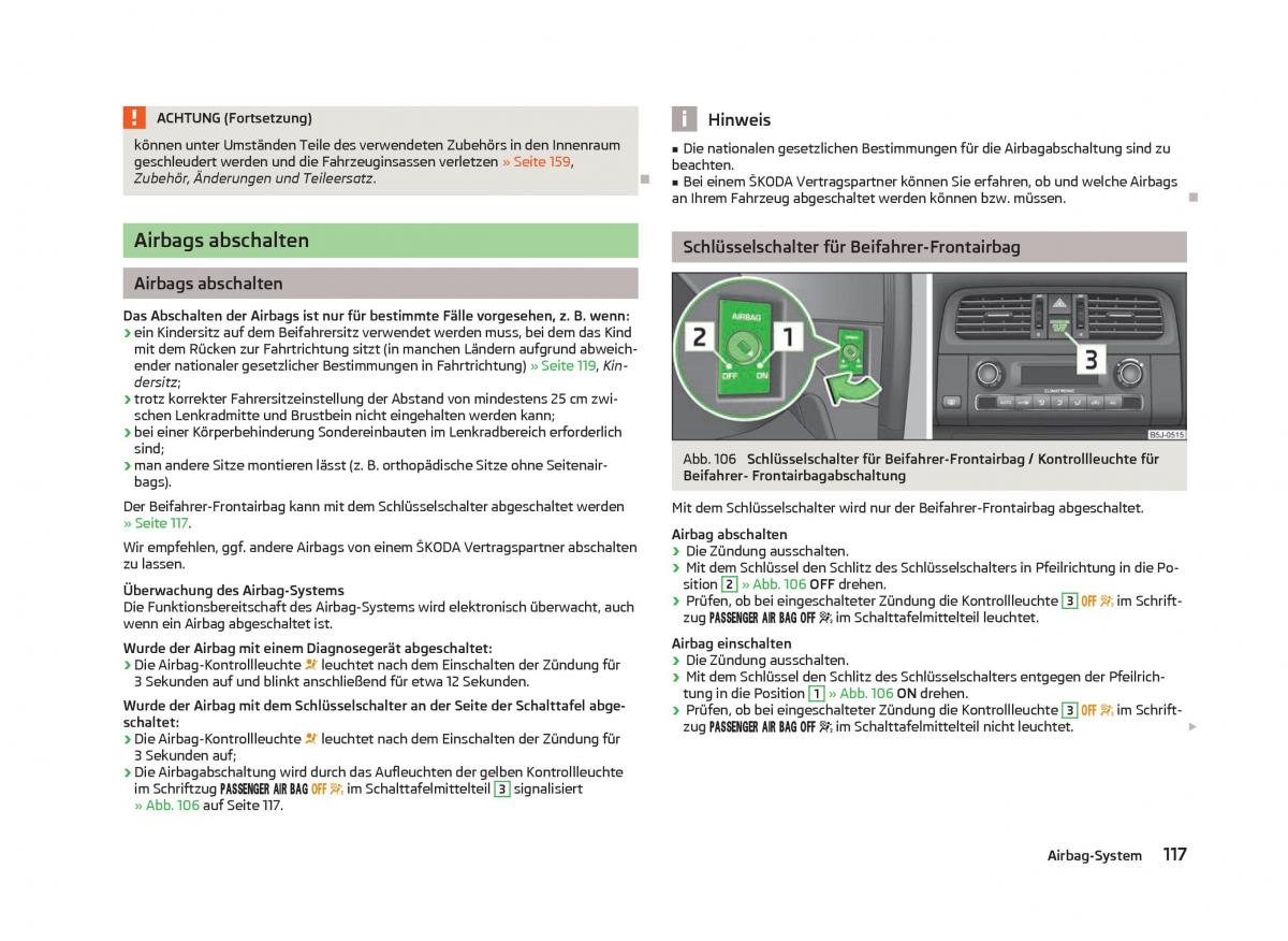 Skoda Fabia II 2 Handbuch / page 119