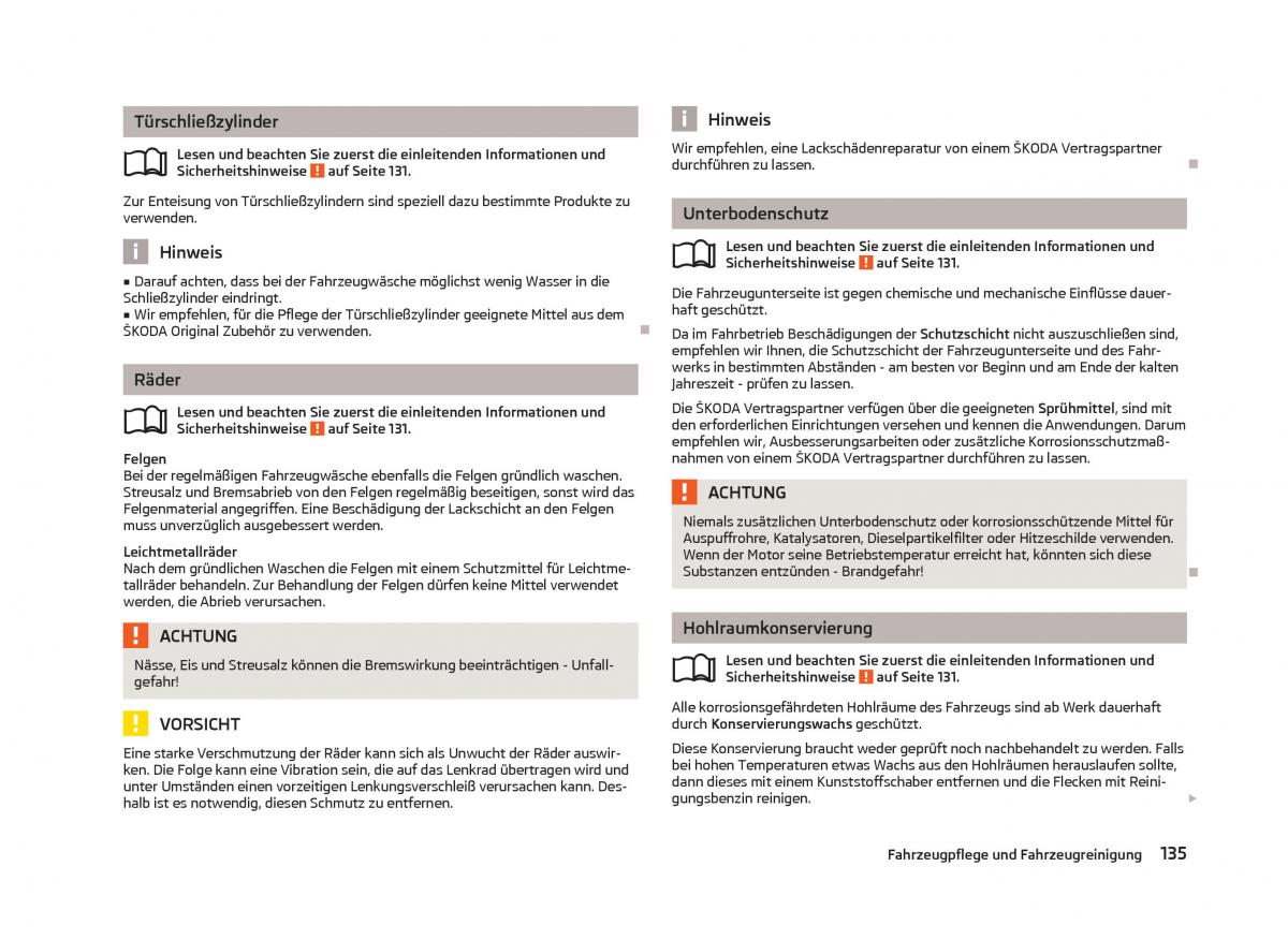 Skoda Fabia II 2 Handbuch / page 137