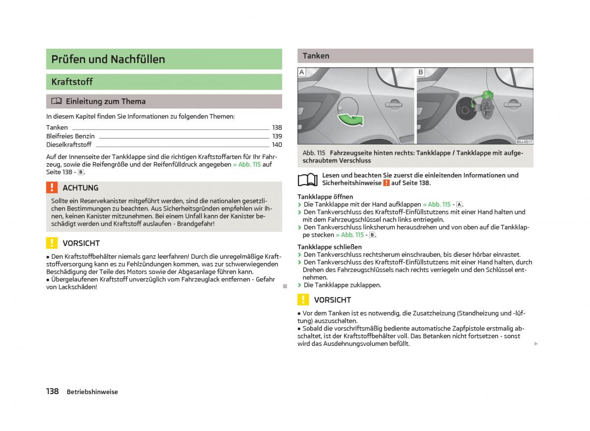 Skoda Fabia II 2 Handbuch / page 140