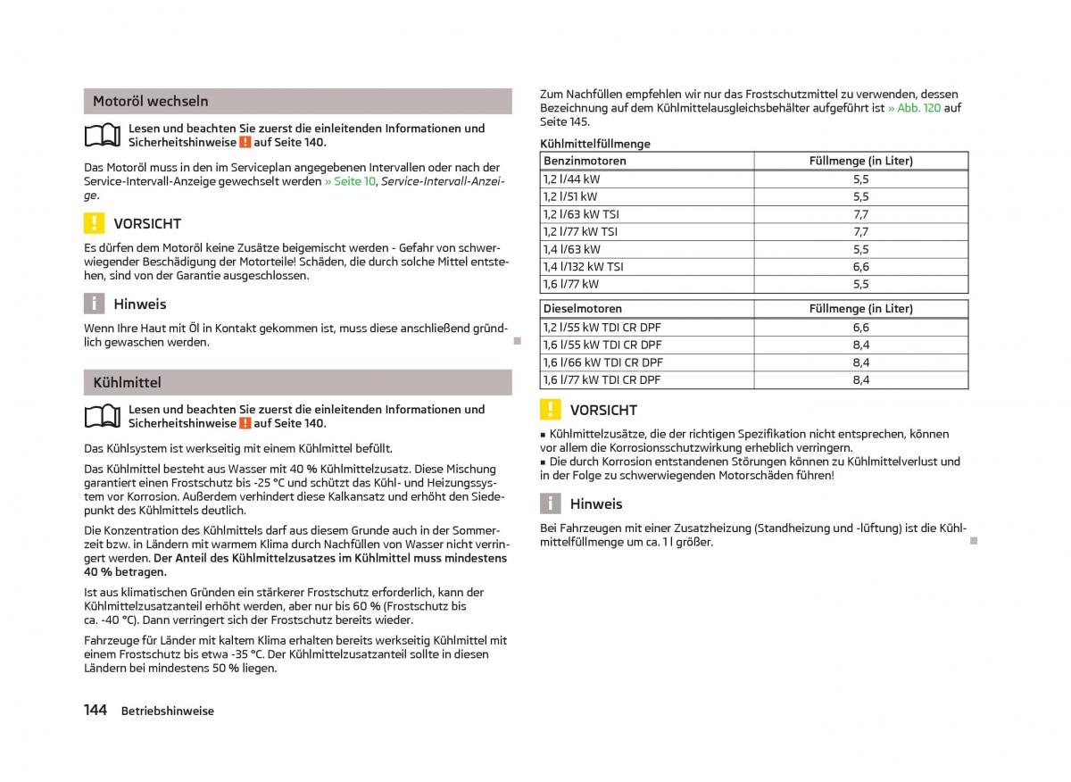 Skoda Fabia II 2 Handbuch / page 146