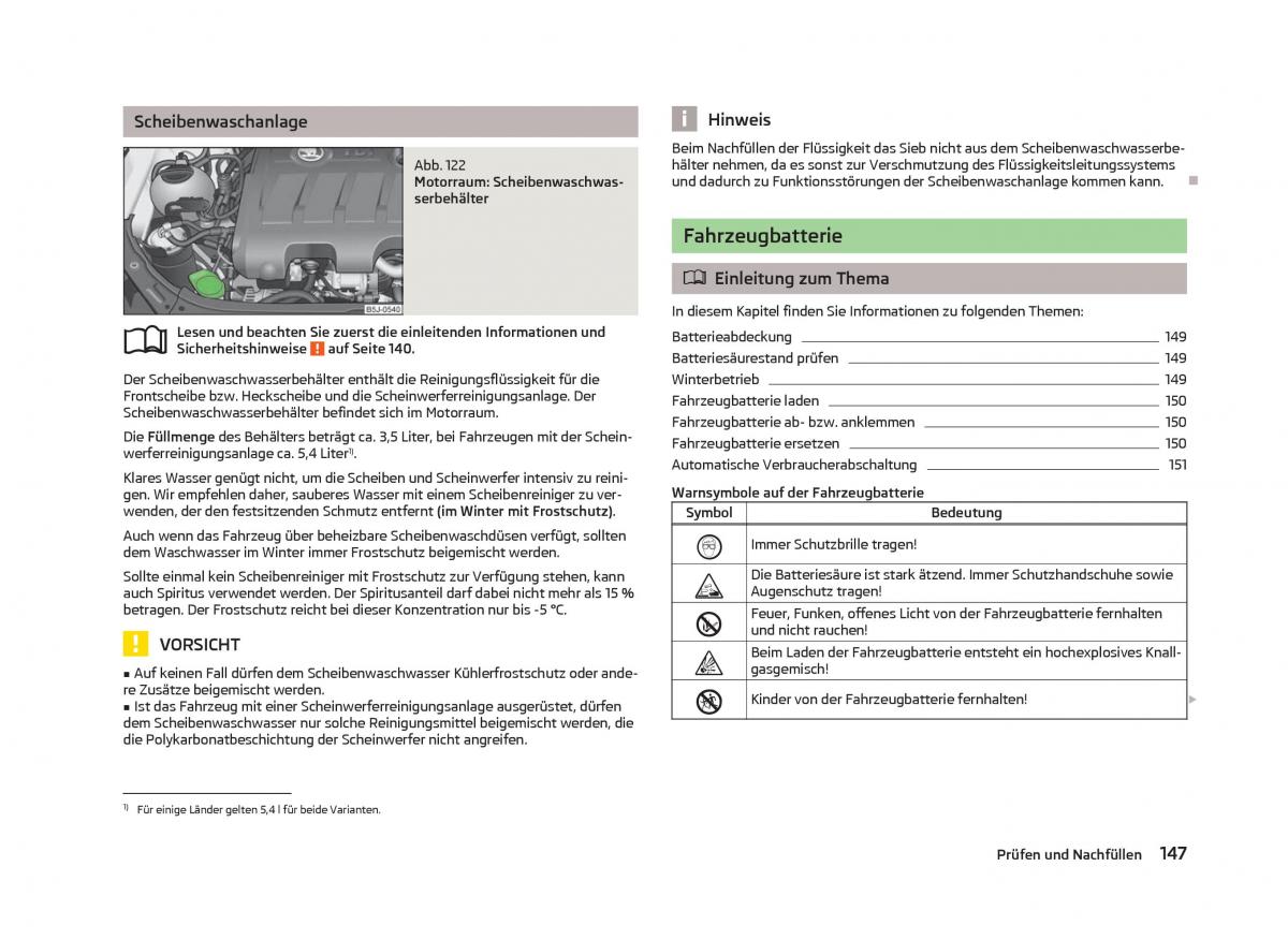 Skoda Fabia II 2 Handbuch / page 149