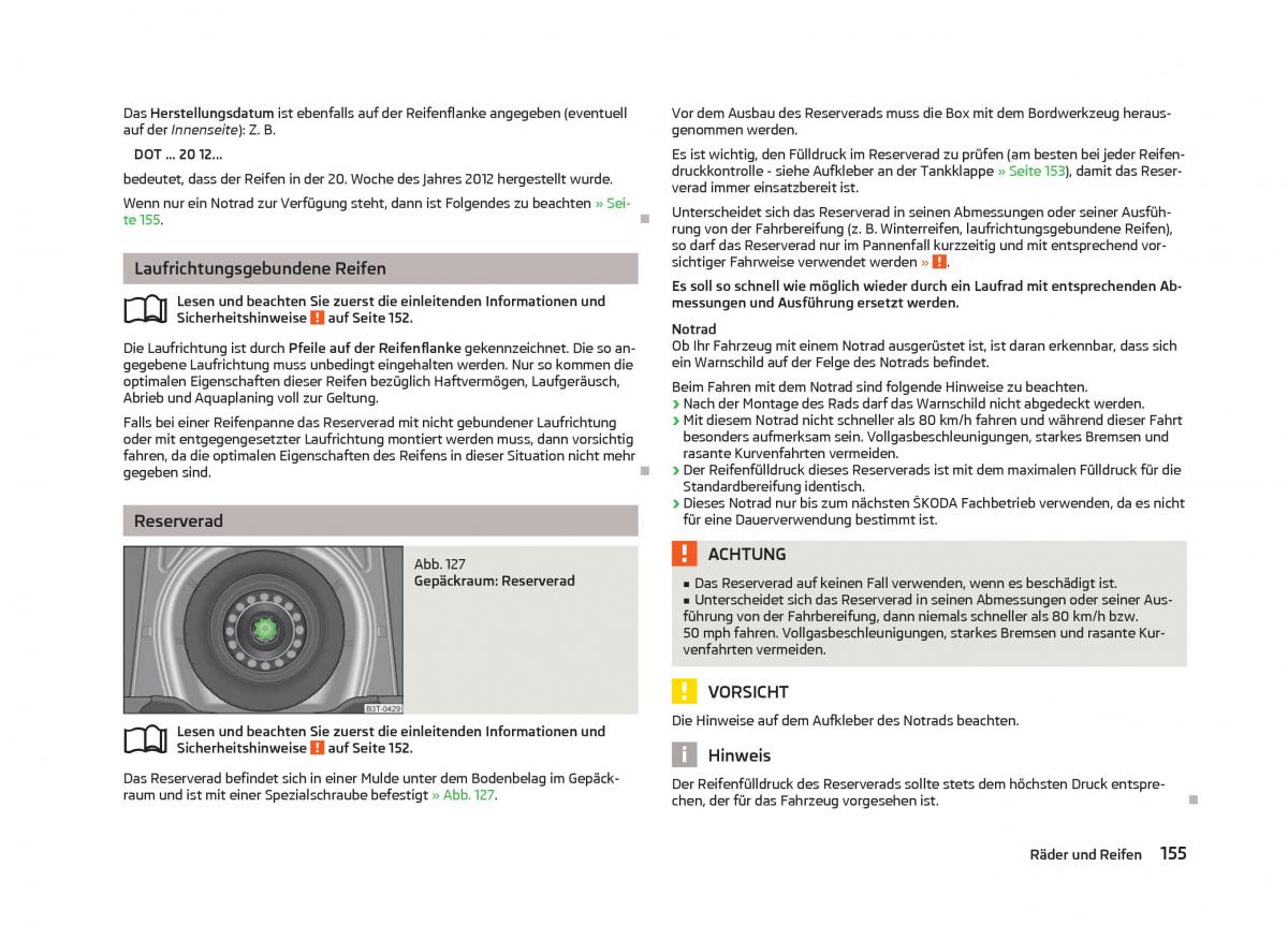 Skoda Fabia II 2 Handbuch / page 157