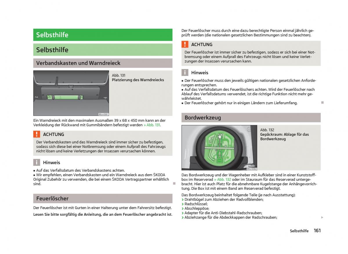 Skoda Fabia II 2 Handbuch / page 163