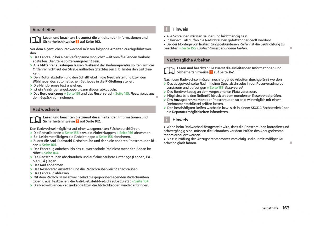 Skoda Fabia II 2 Handbuch / page 165