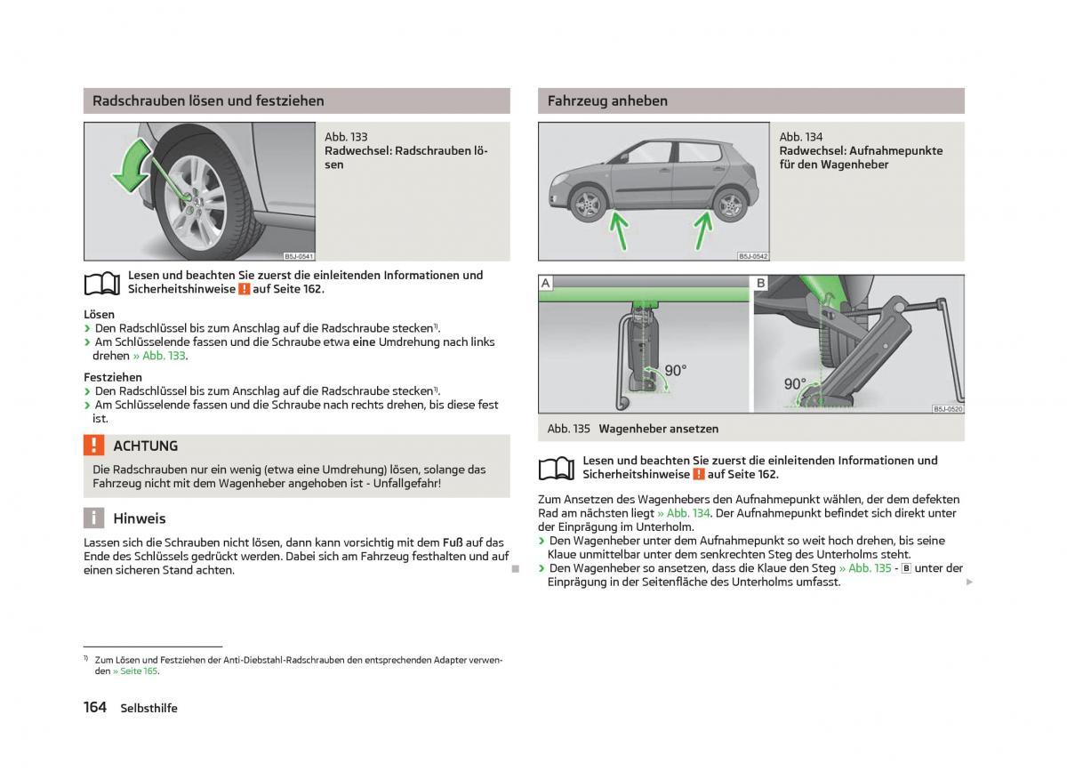 Skoda Fabia II 2 Handbuch / page 166