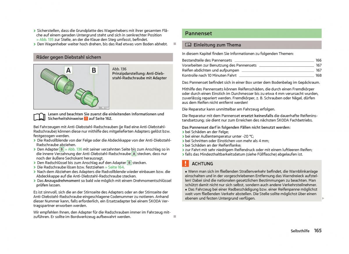 Skoda Fabia II 2 Handbuch / page 167