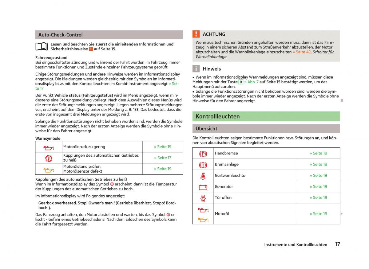 Skoda Fabia II 2 Handbuch / page 19