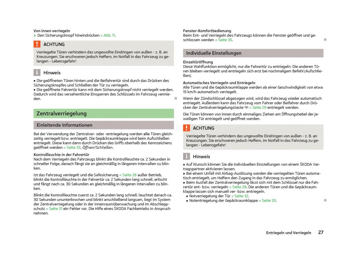 Skoda Fabia II 2 Handbuch / page 29