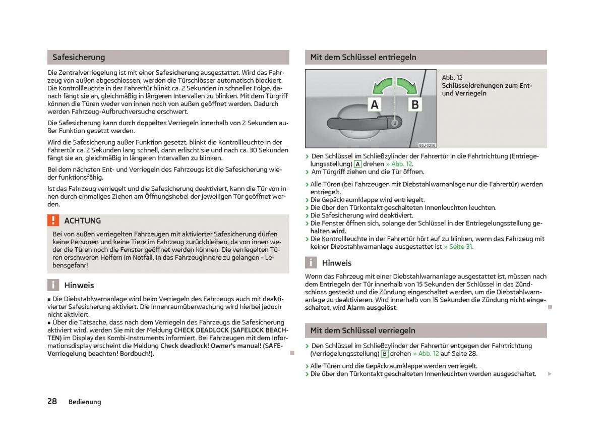 Skoda Fabia II 2 Handbuch / page 30