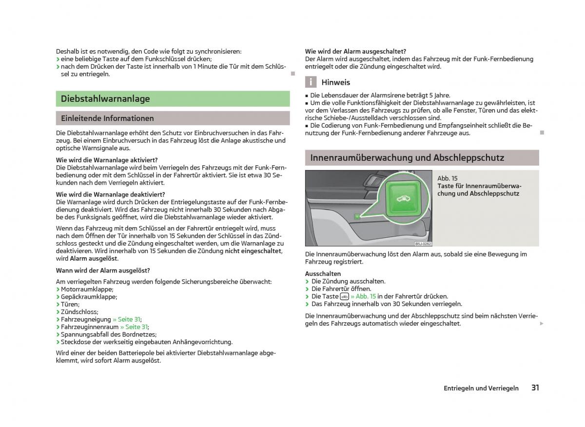 Skoda Fabia II 2 Handbuch / page 33