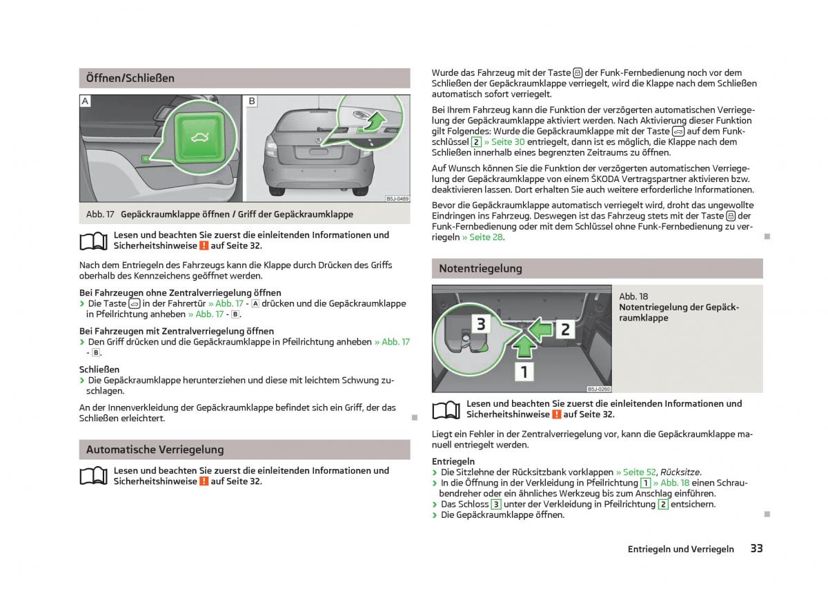 Skoda Fabia II 2 Handbuch / page 35