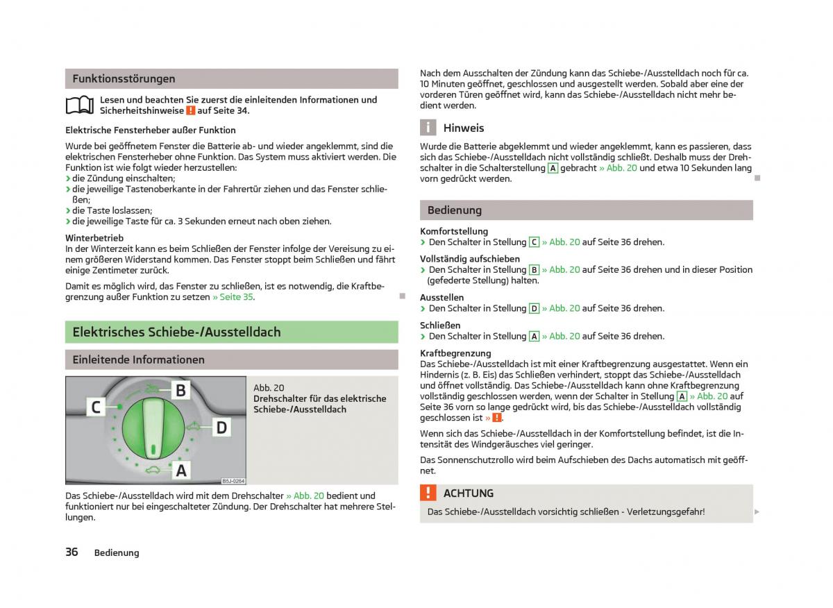 Skoda Fabia II 2 Handbuch / page 38