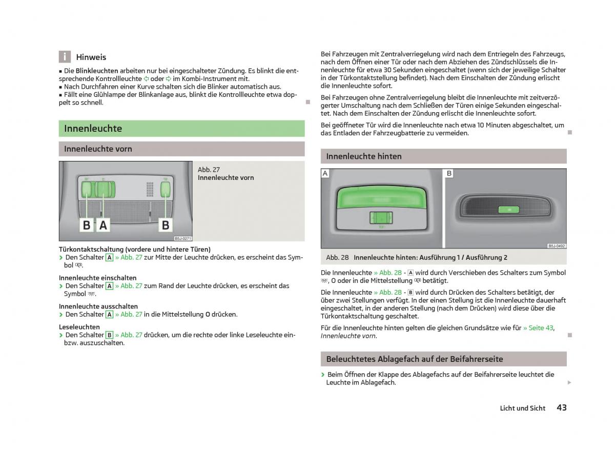 Skoda Fabia II 2 Handbuch / page 45