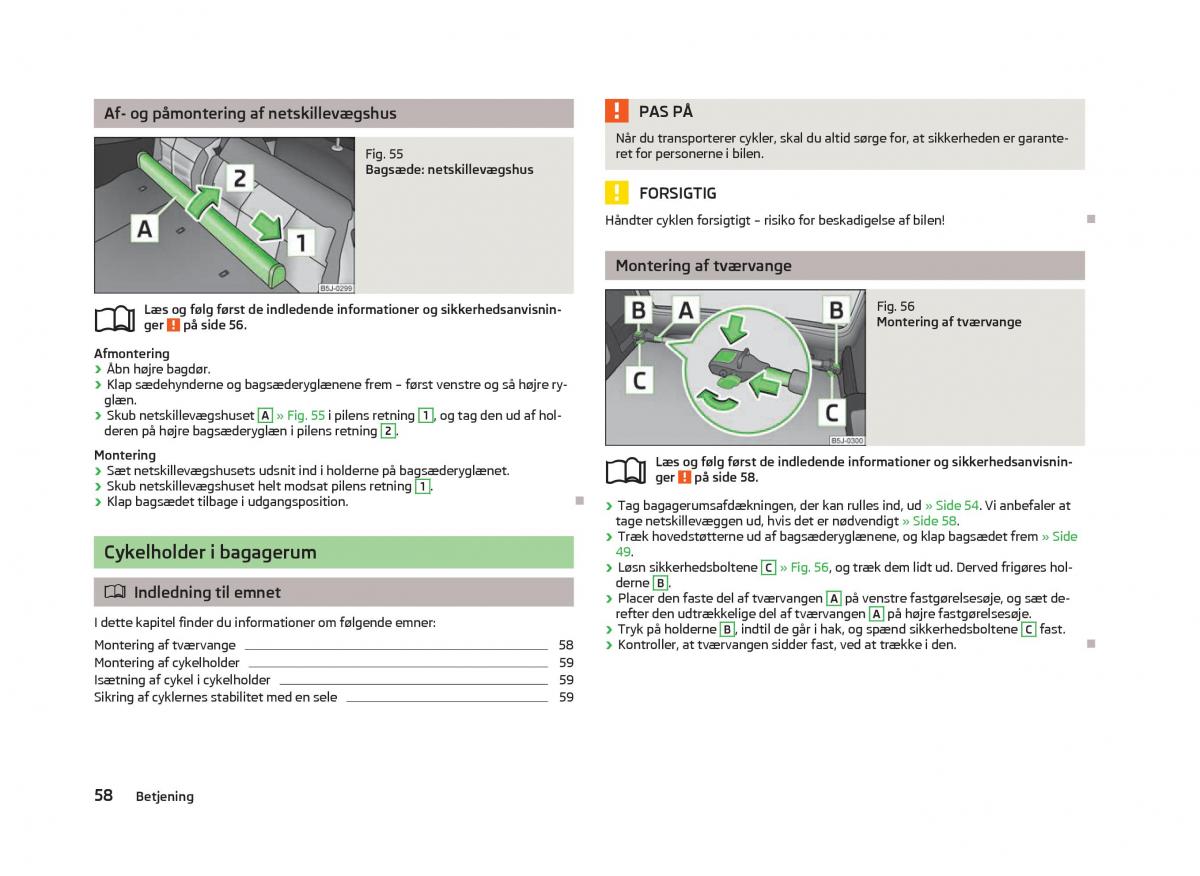 Skoda Fabia II 2 Bilens instruktionsbog / page 60