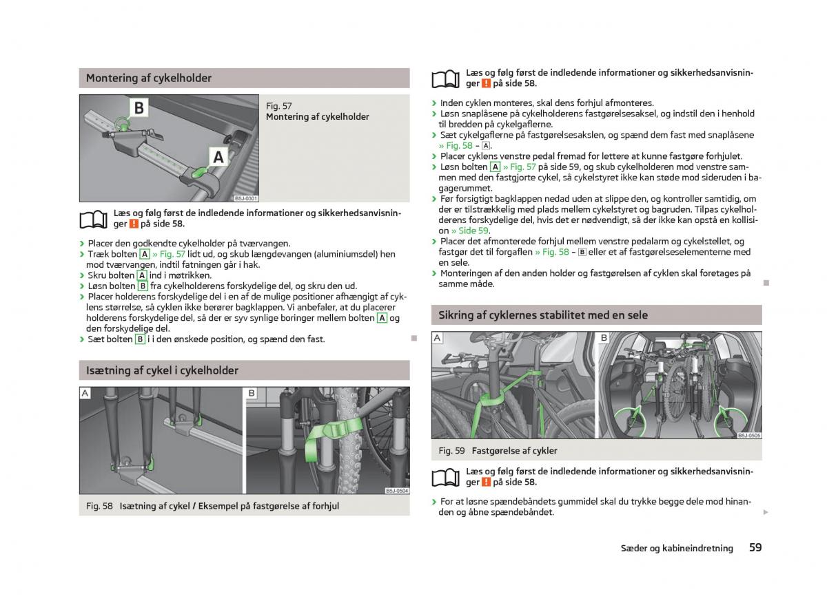 Skoda Fabia II 2 Bilens instruktionsbog / page 61