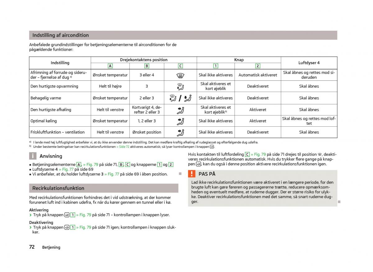 Skoda Fabia II 2 Bilens instruktionsbog / page 74