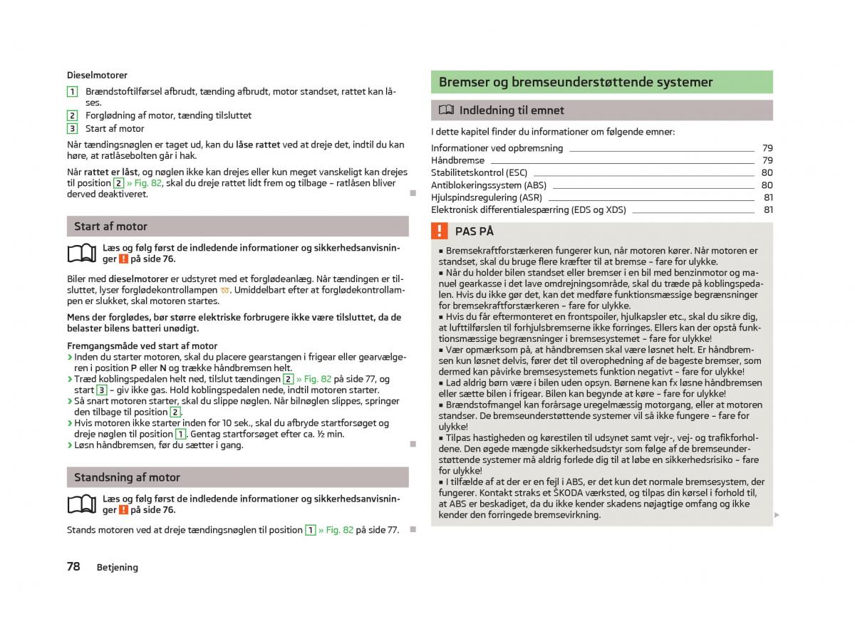 Skoda Fabia II 2 Bilens instruktionsbog / page 80