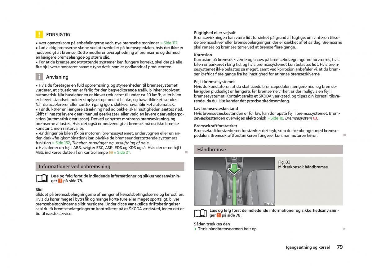 Skoda Fabia II 2 Bilens instruktionsbog / page 81