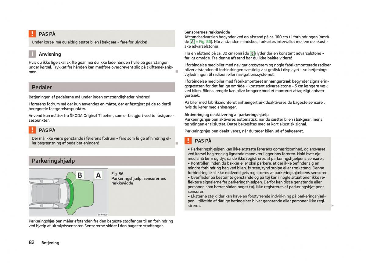 Skoda Fabia II 2 Bilens instruktionsbog / page 84