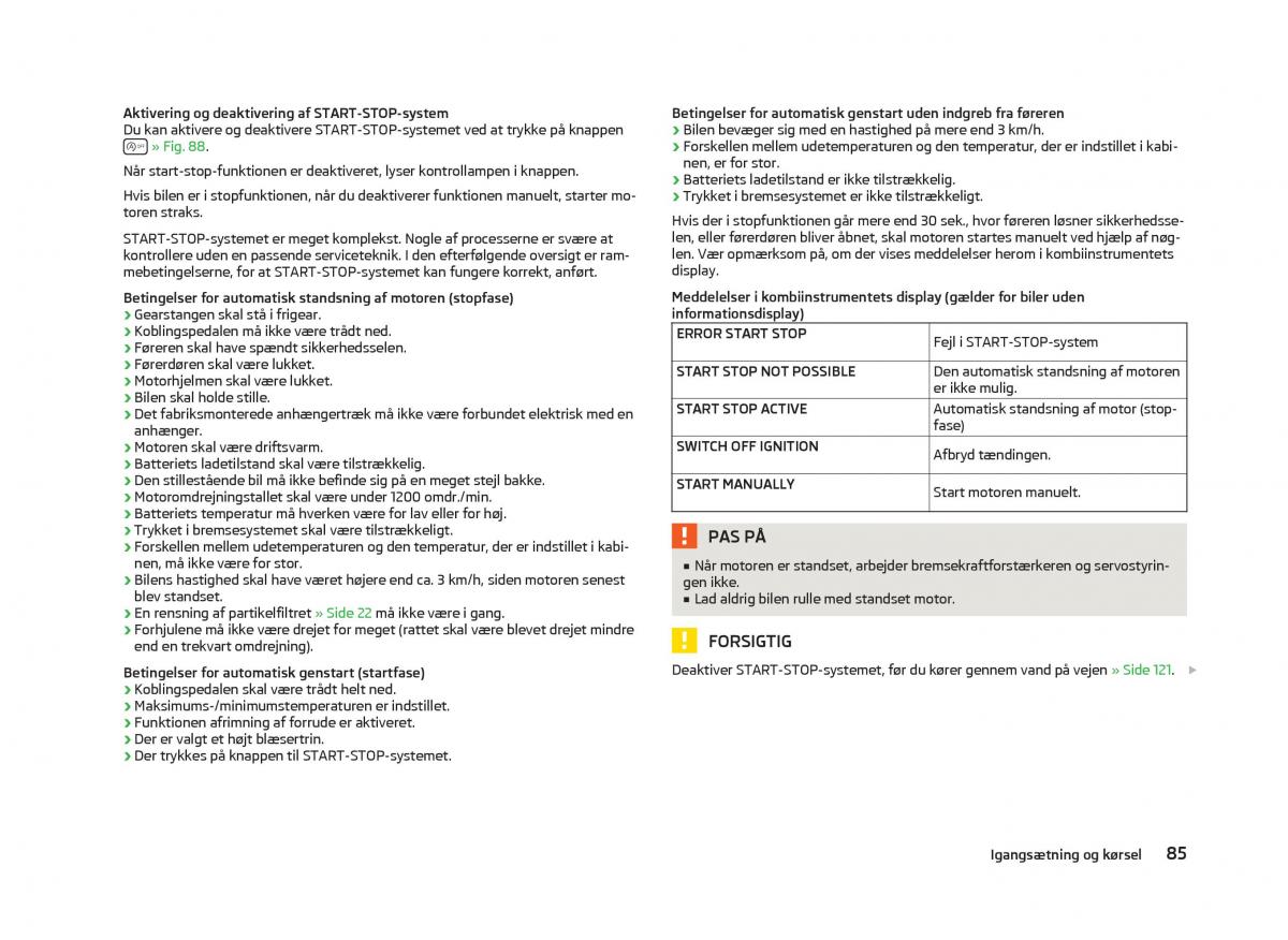 Skoda Fabia II 2 Bilens instruktionsbog / page 87