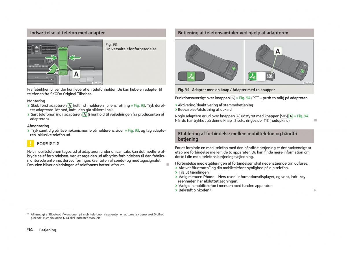 Skoda Fabia II 2 Bilens instruktionsbog / page 96