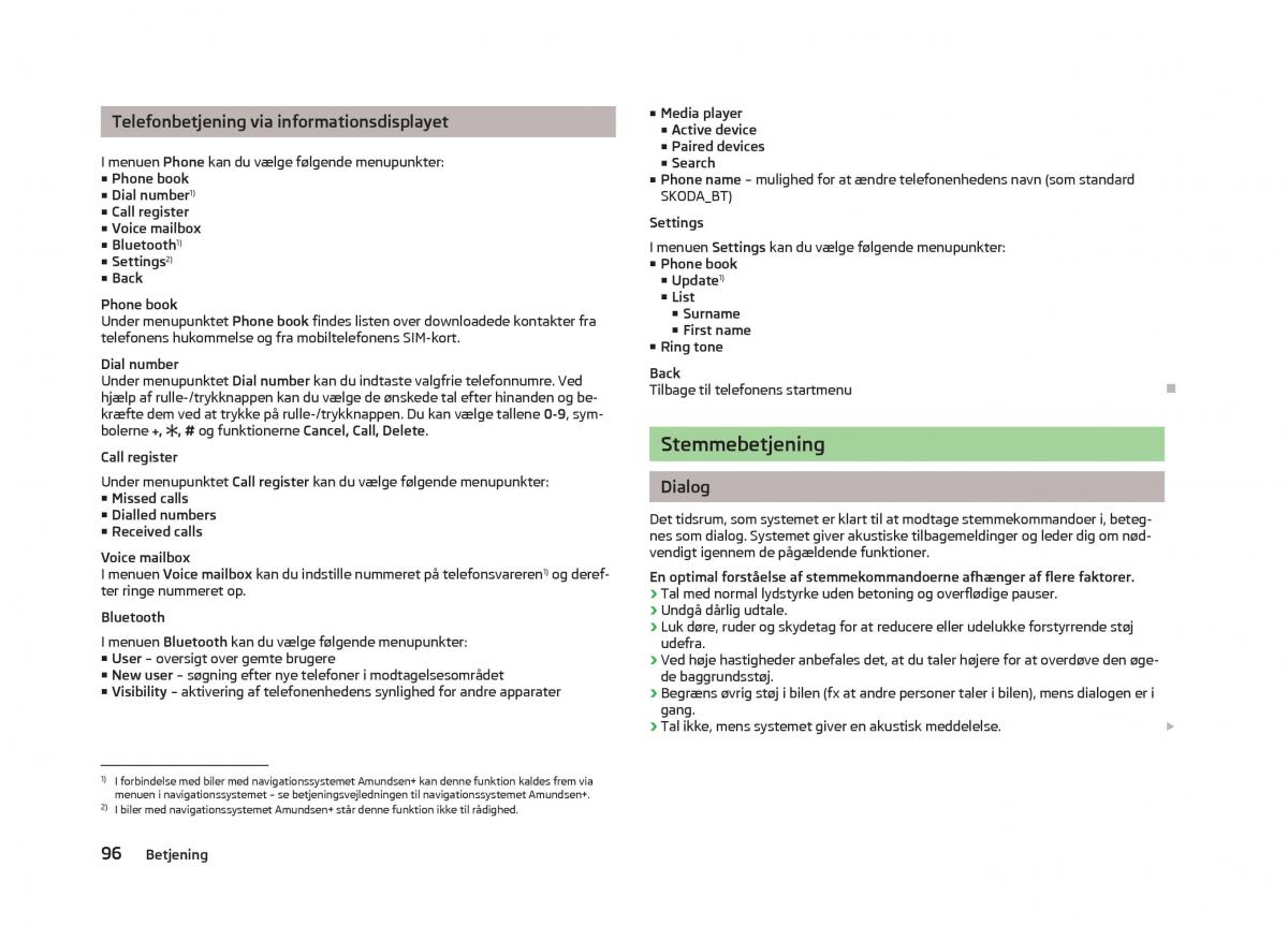 Skoda Fabia II 2 Bilens instruktionsbog / page 98