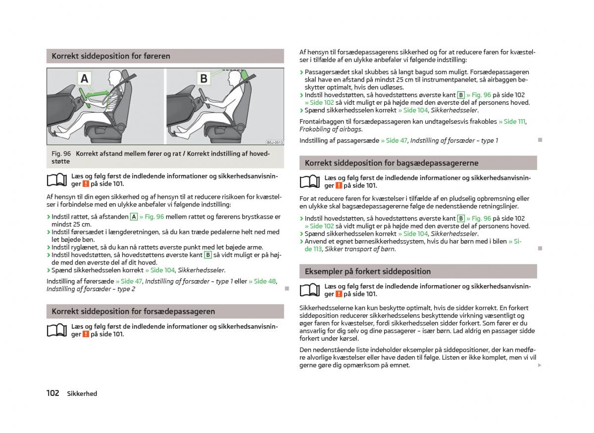 Skoda Fabia II 2 Bilens instruktionsbog / page 104