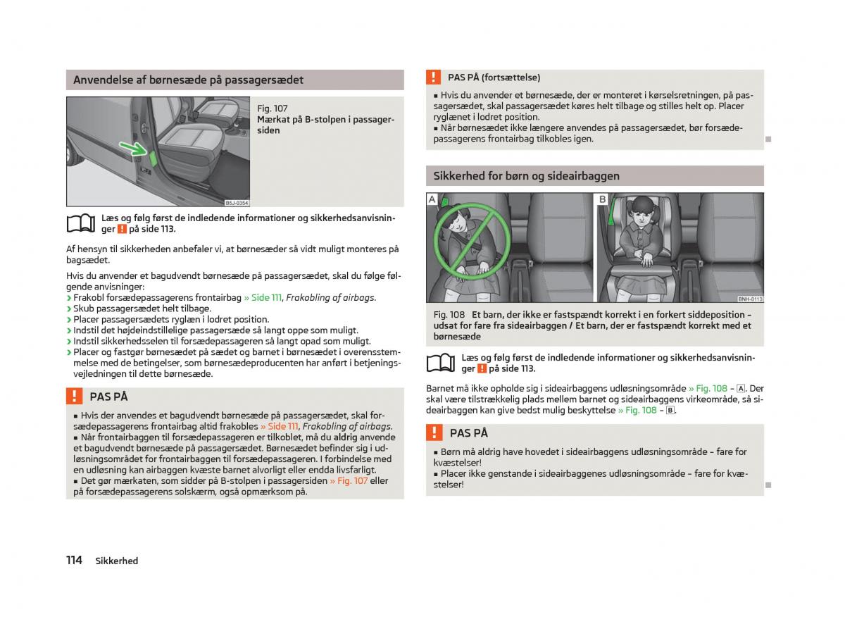 Skoda Fabia II 2 Bilens instruktionsbog / page 116