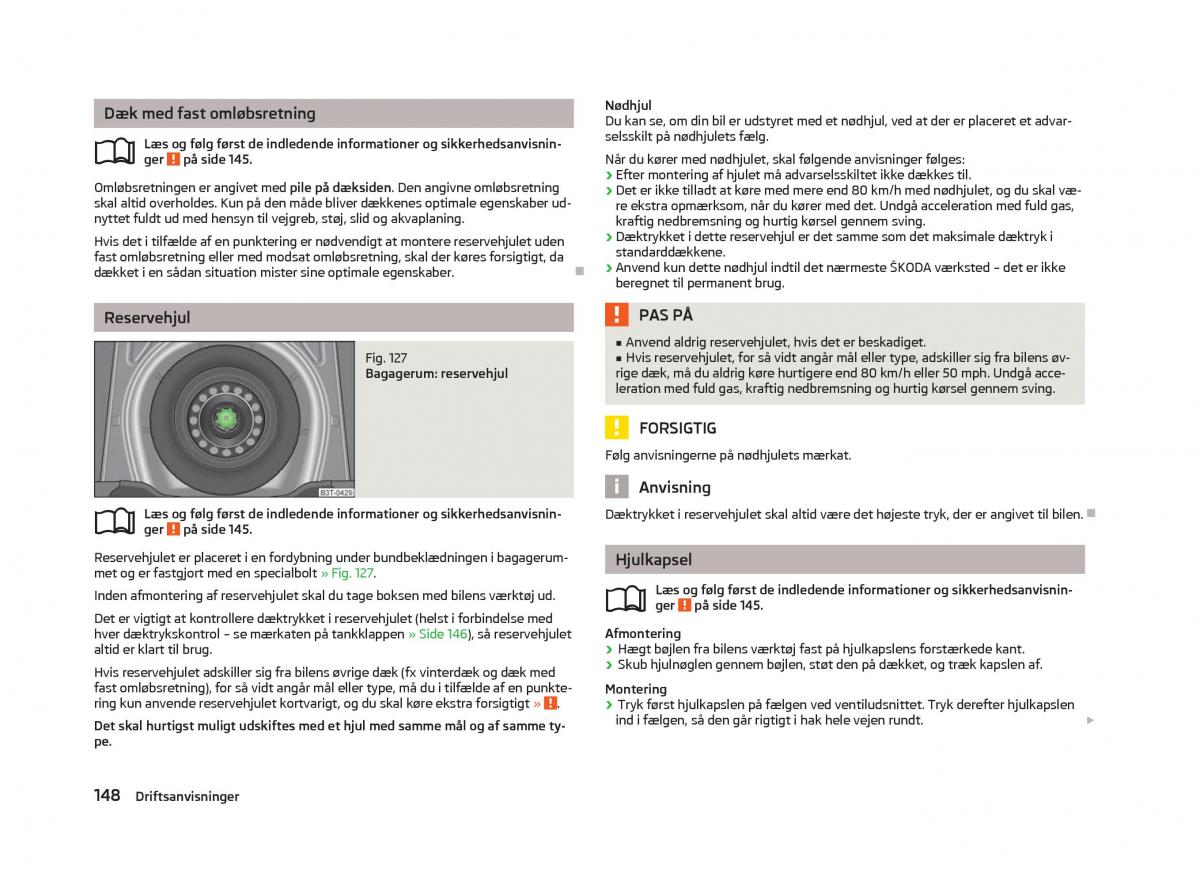 Skoda Fabia II 2 Bilens instruktionsbog / page 150