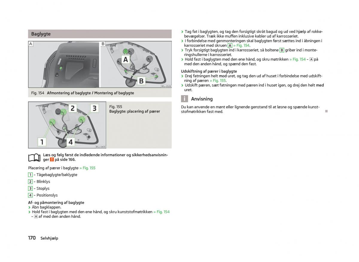 Skoda Fabia II 2 Bilens instruktionsbog / page 172