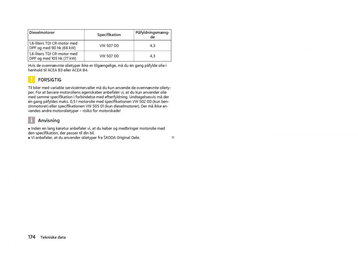 Skoda Fabia II 2 Bilens instruktionsbog / page 176