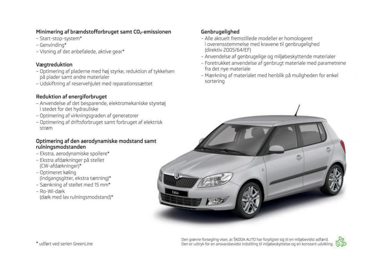 Skoda Fabia II 2 Bilens instruktionsbog / page 190