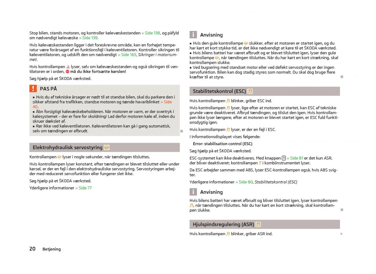 Skoda Fabia II 2 Bilens instruktionsbog / page 22