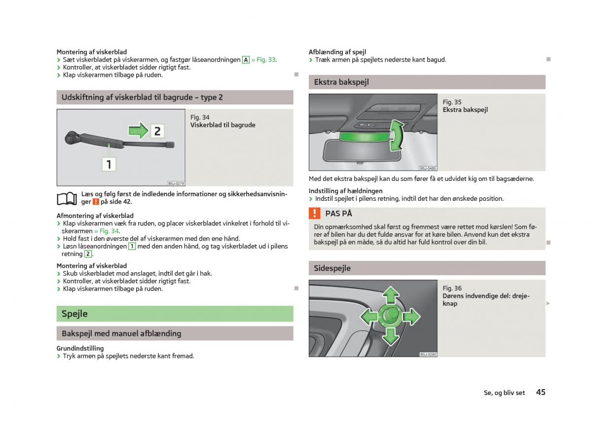 Skoda Fabia II 2 Bilens instruktionsbog / page 47