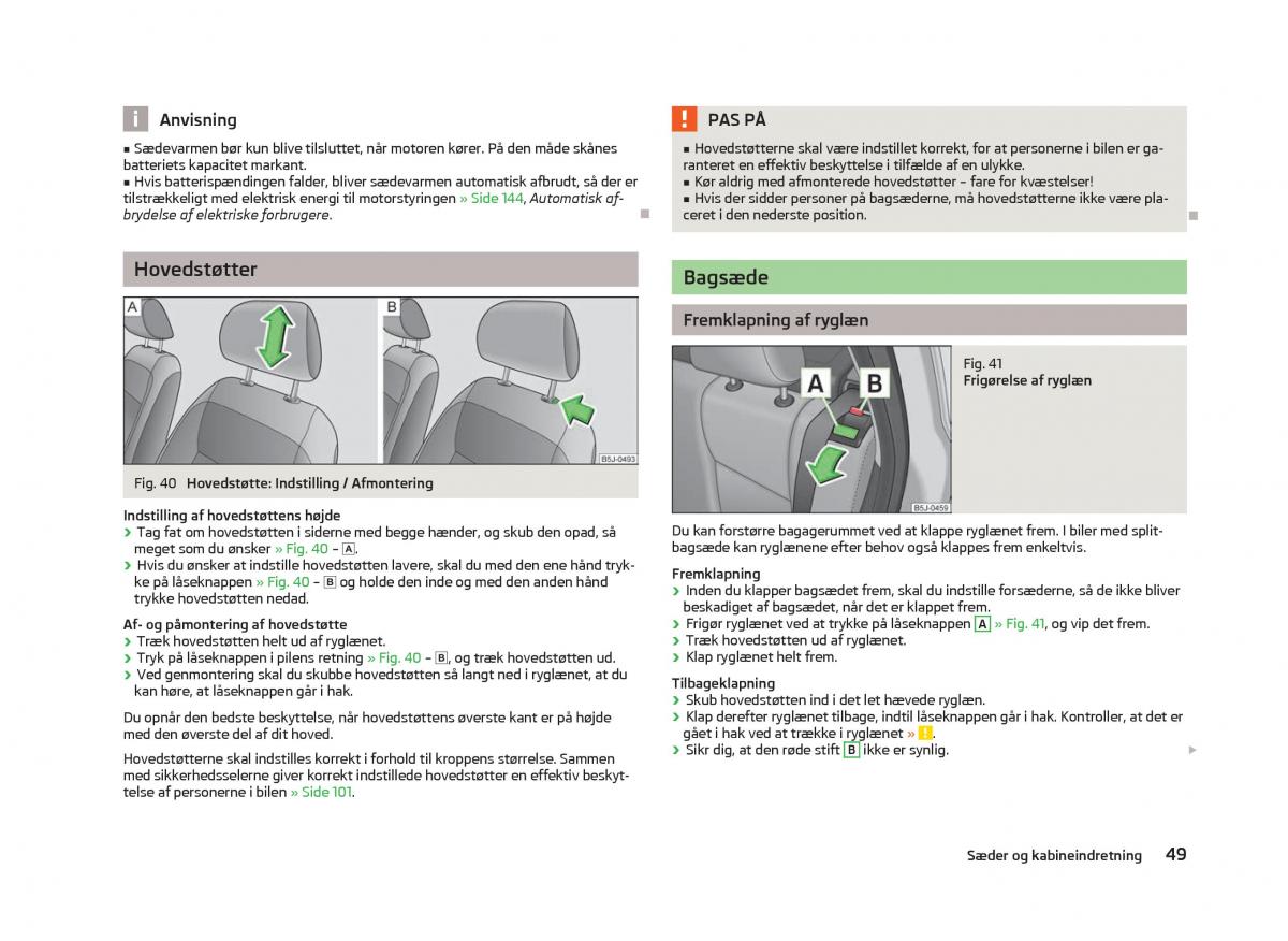 Skoda Fabia II 2 Bilens instruktionsbog / page 51