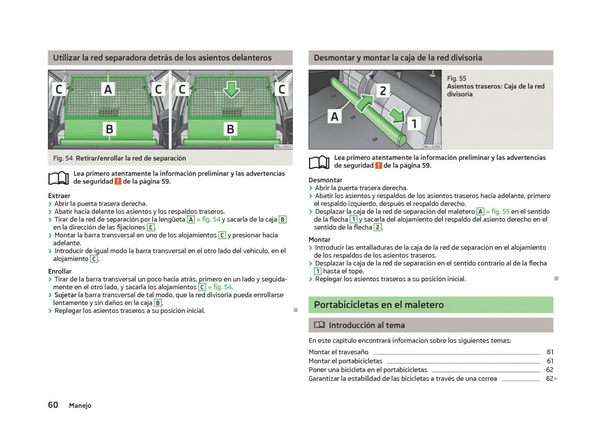 Skoda Fabia II 2 manual del propietario / page 62