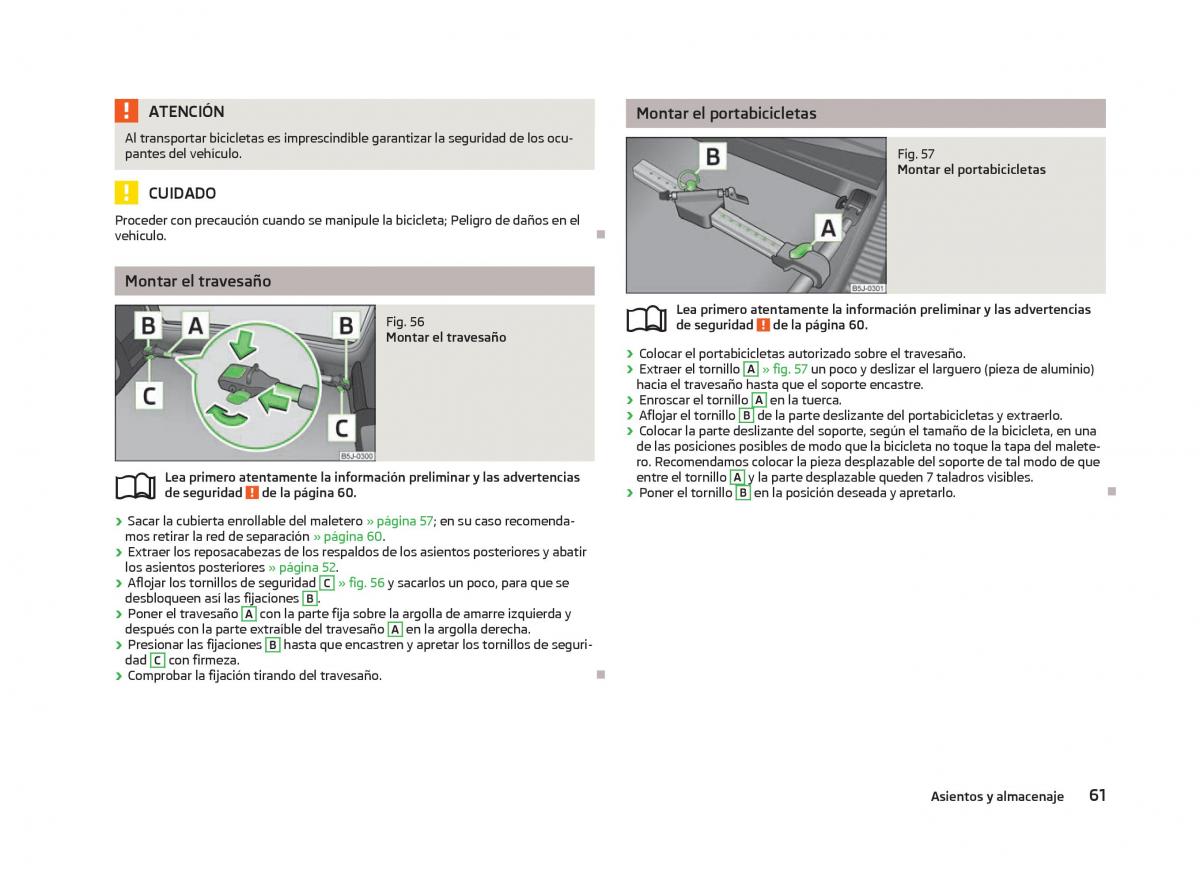 Skoda Fabia II 2 manual del propietario / page 63