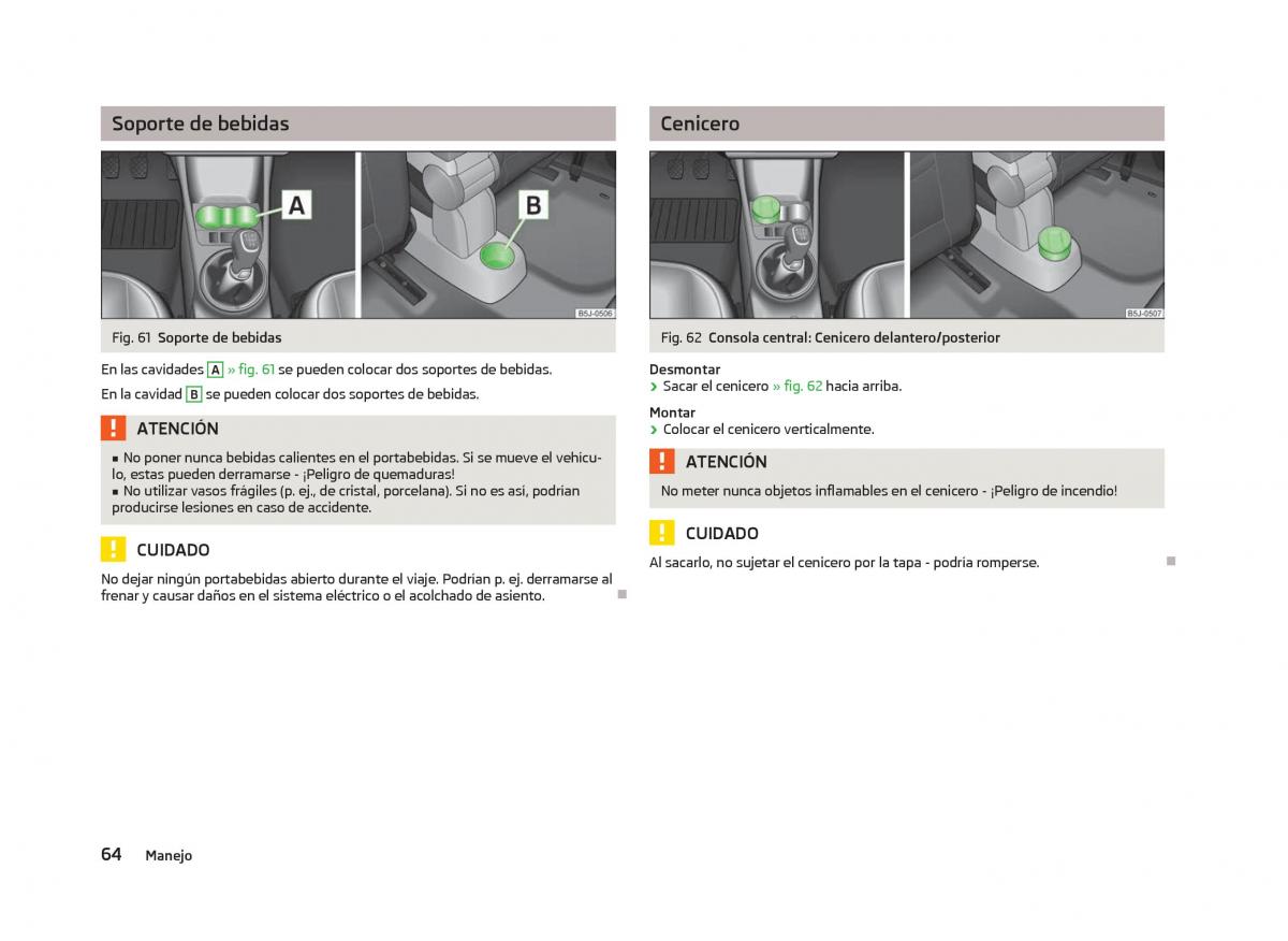 Skoda Fabia II 2 manual del propietario / page 66