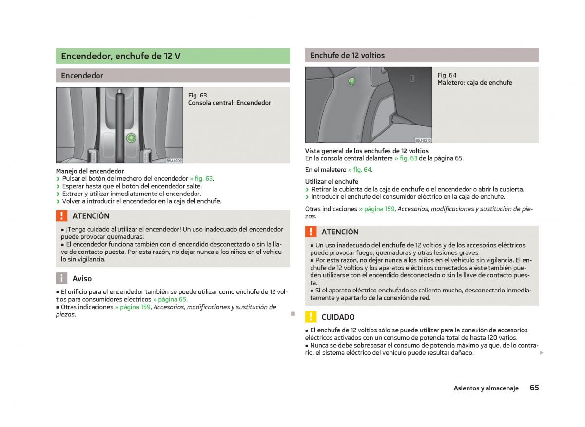 Skoda Fabia II 2 manual del propietario / page 67