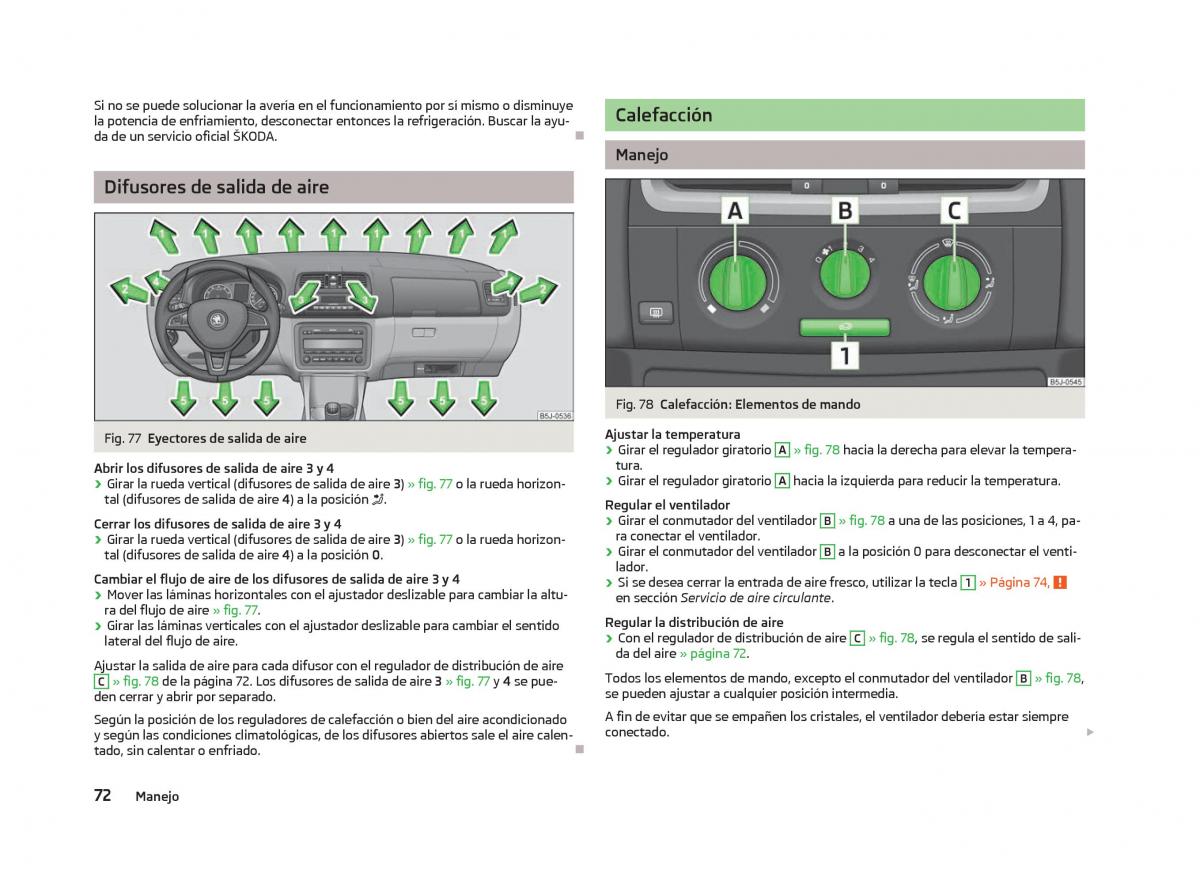 Skoda Fabia II 2 manual del propietario / page 74