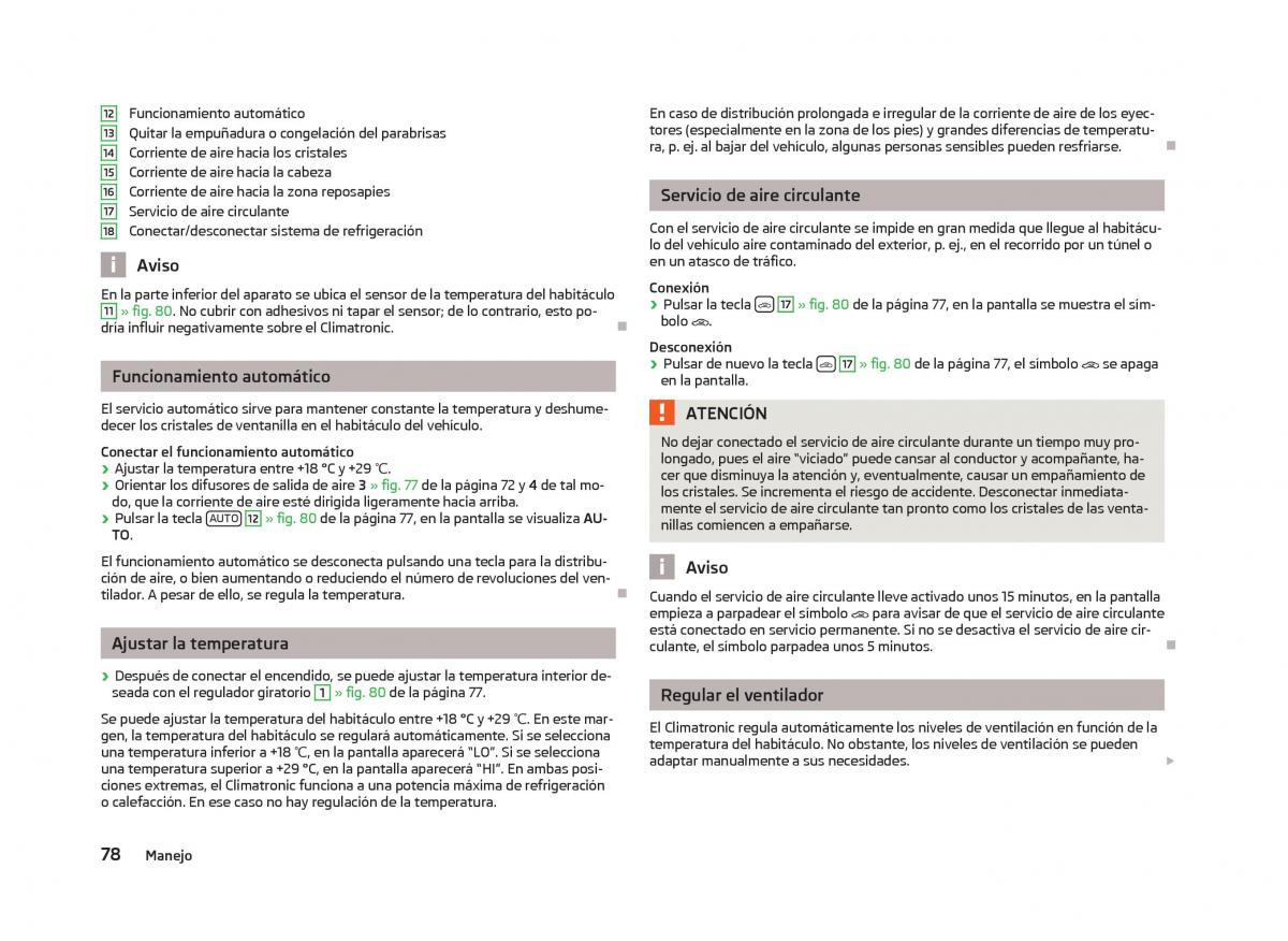 Skoda Fabia II 2 manual del propietario / page 80