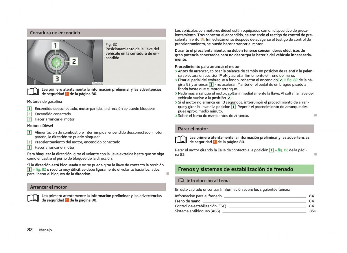 Skoda Fabia II 2 manual del propietario / page 84