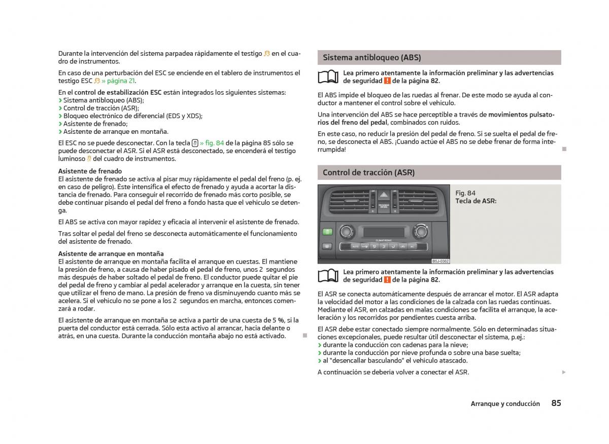 Skoda Fabia II 2 manual del propietario / page 87