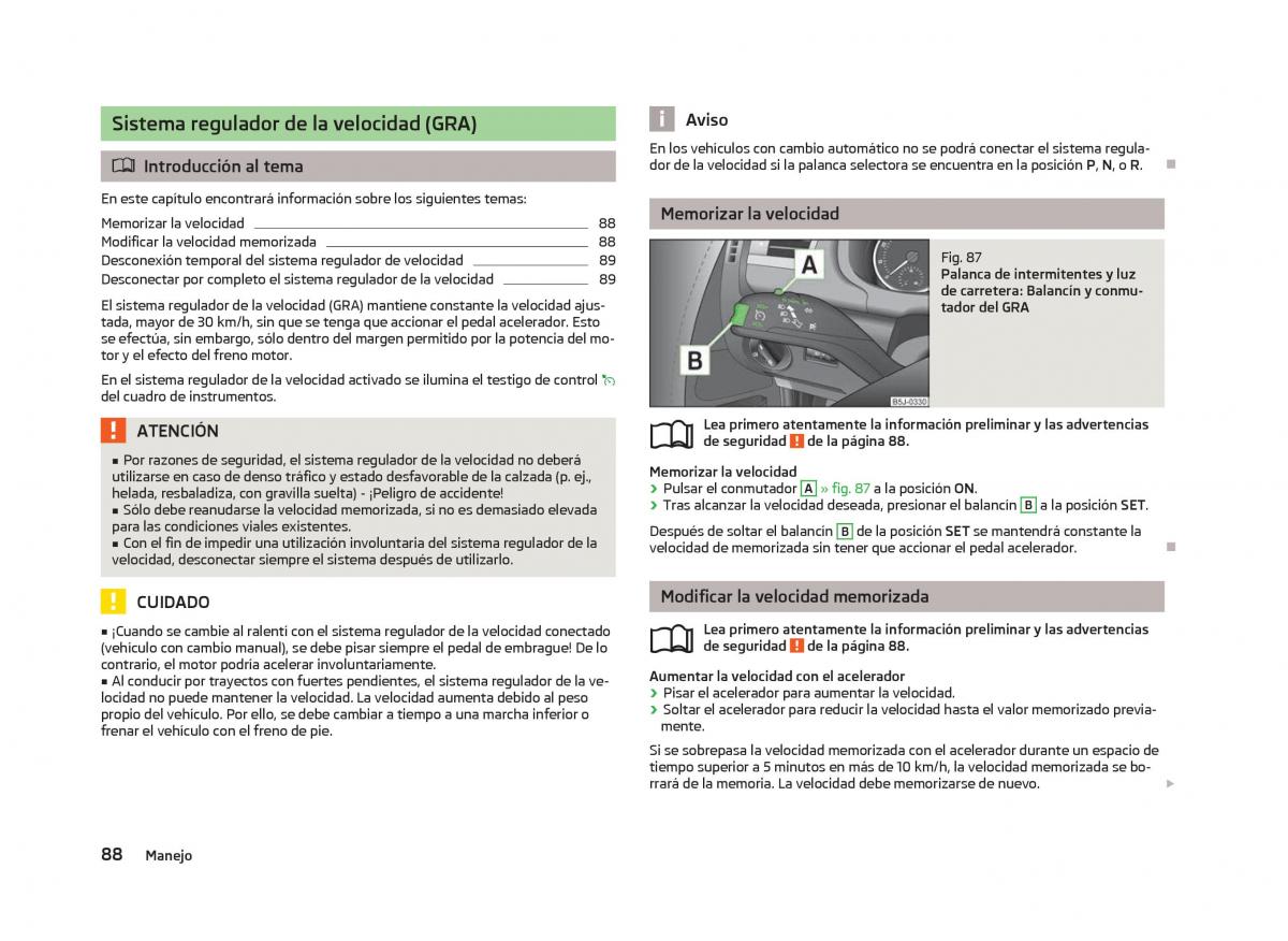 Skoda Fabia II 2 manual del propietario / page 90