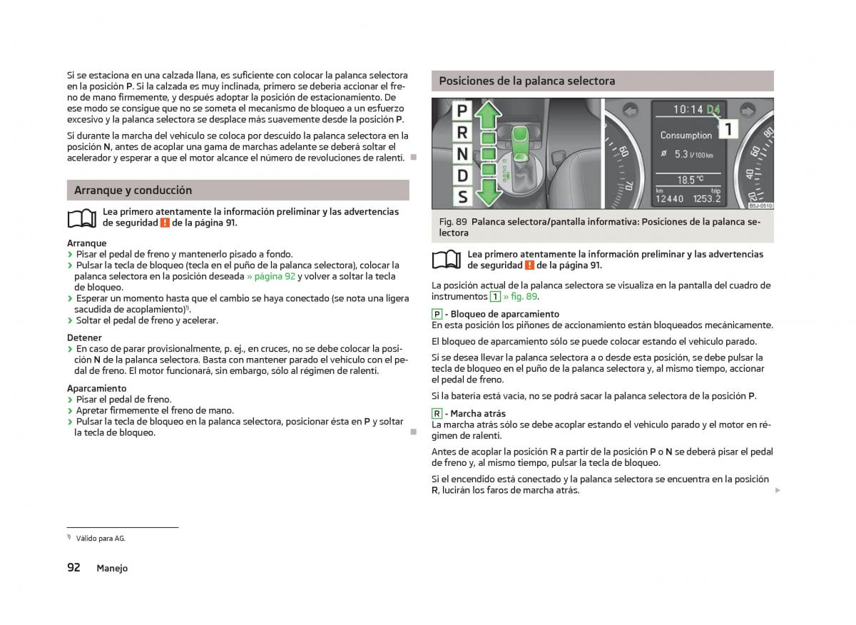 Skoda Fabia II 2 manual del propietario / page 94