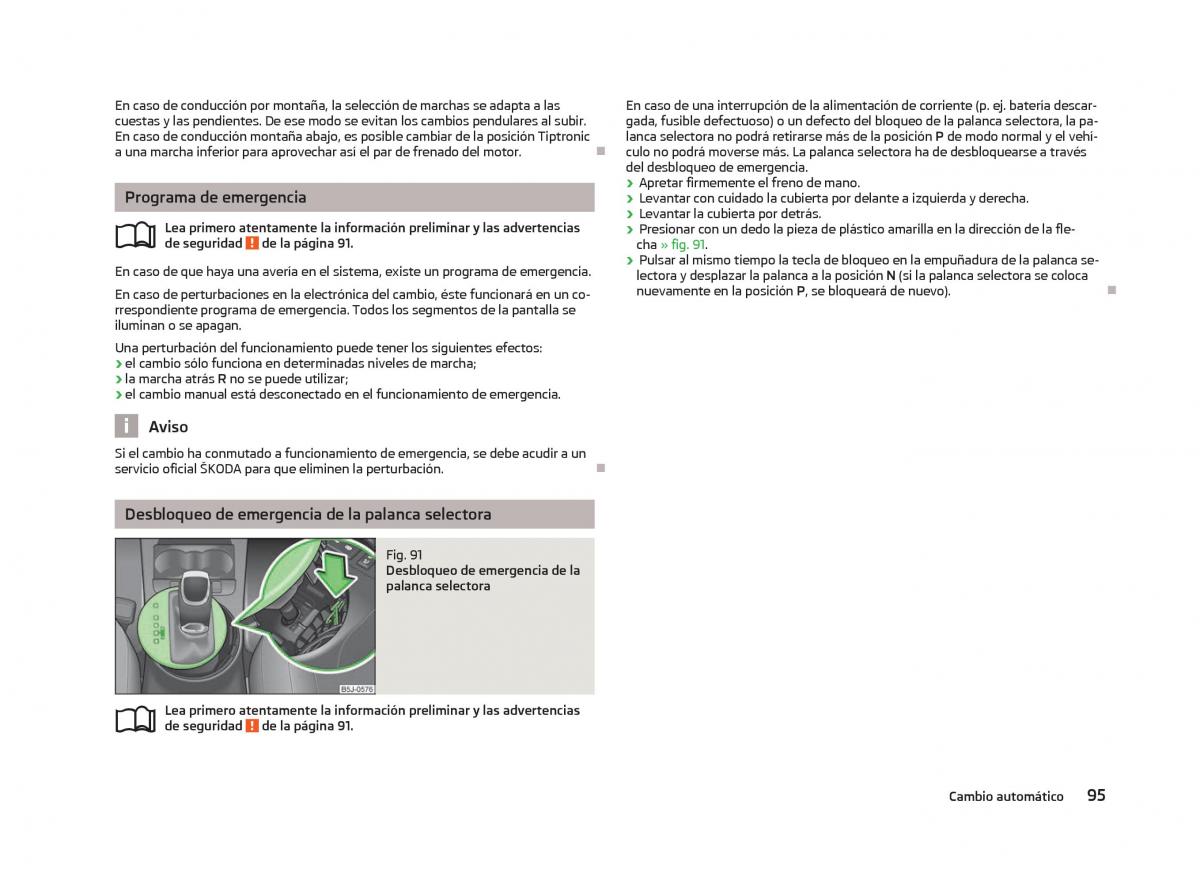 Skoda Fabia II 2 manual del propietario / page 97