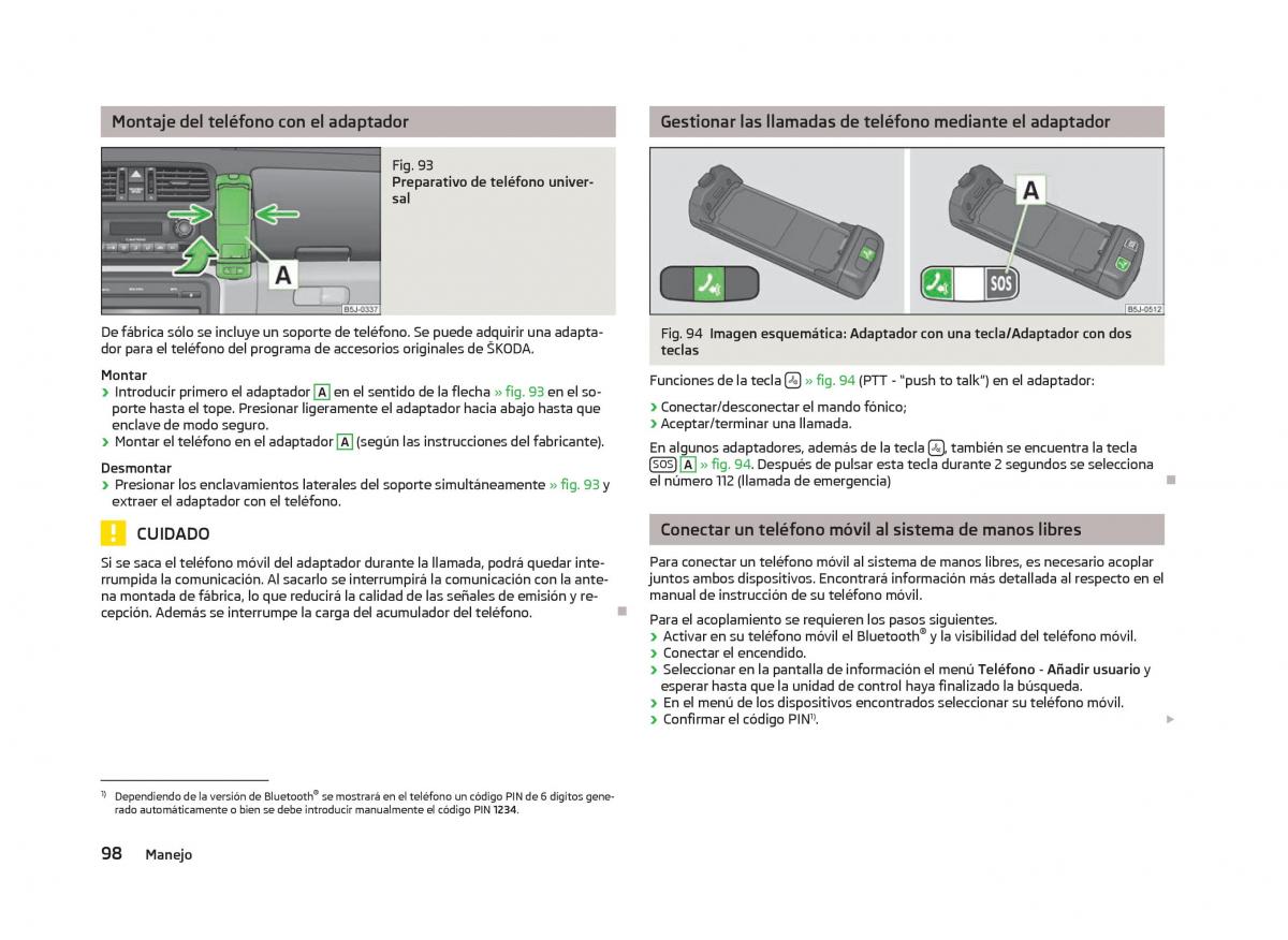 Skoda Fabia II 2 manual del propietario / page 100