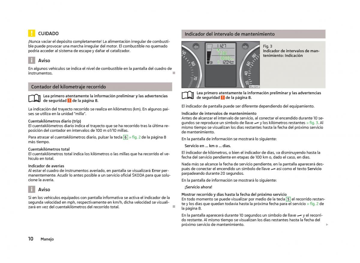 Skoda Fabia II 2 manual del propietario / page 12