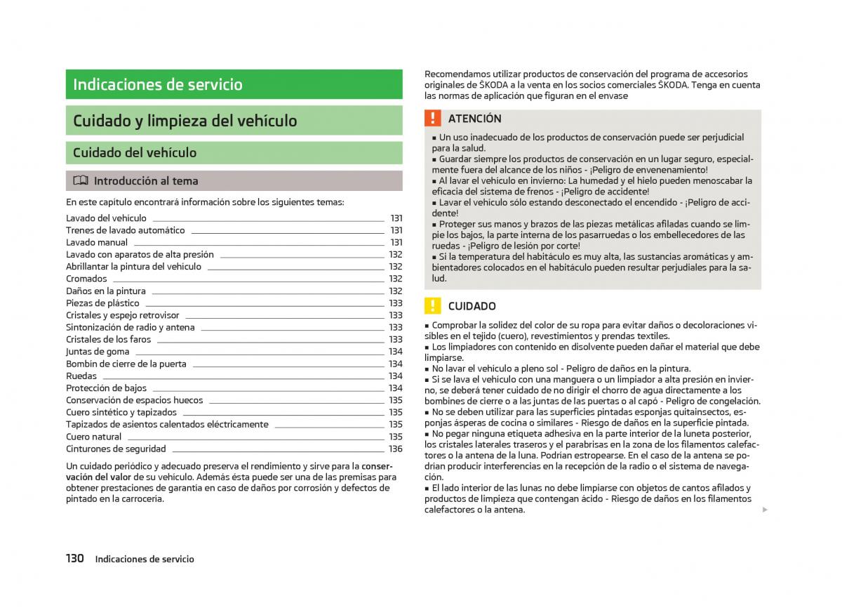 Skoda Fabia II 2 manual del propietario / page 132